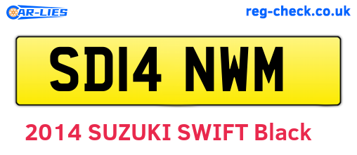 SD14NWM are the vehicle registration plates.