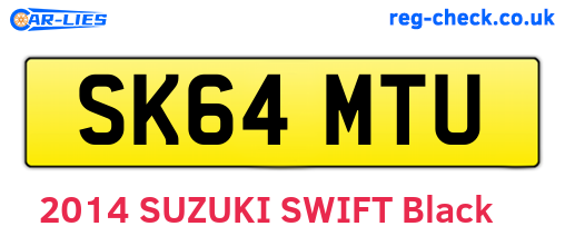 SK64MTU are the vehicle registration plates.