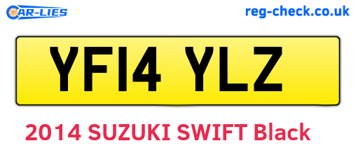YF14YLZ are the vehicle registration plates.