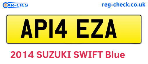 AP14EZA are the vehicle registration plates.