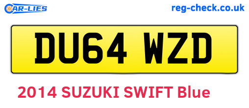 DU64WZD are the vehicle registration plates.