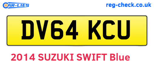 DV64KCU are the vehicle registration plates.