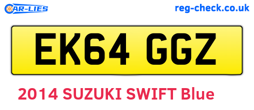 EK64GGZ are the vehicle registration plates.