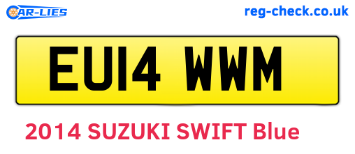 EU14WWM are the vehicle registration plates.