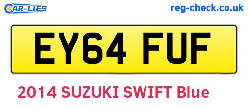 EY64FUF are the vehicle registration plates.