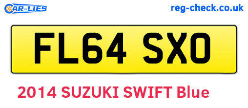 FL64SXO are the vehicle registration plates.