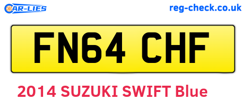FN64CHF are the vehicle registration plates.