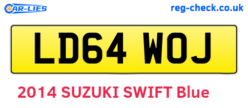 LD64WOJ are the vehicle registration plates.