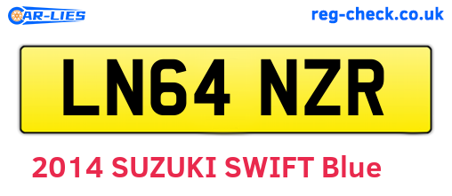 LN64NZR are the vehicle registration plates.