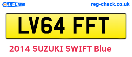 LV64FFT are the vehicle registration plates.