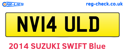 NV14ULD are the vehicle registration plates.