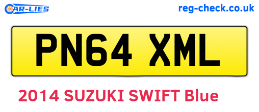 PN64XML are the vehicle registration plates.