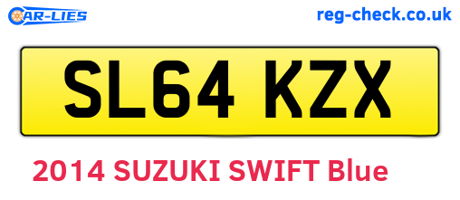SL64KZX are the vehicle registration plates.