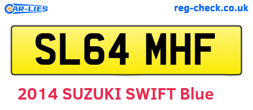 SL64MHF are the vehicle registration plates.