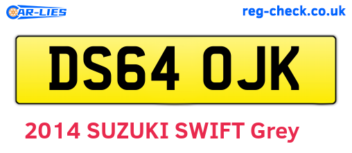 DS64OJK are the vehicle registration plates.