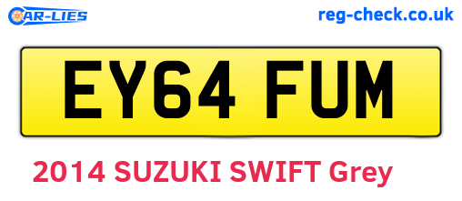 EY64FUM are the vehicle registration plates.
