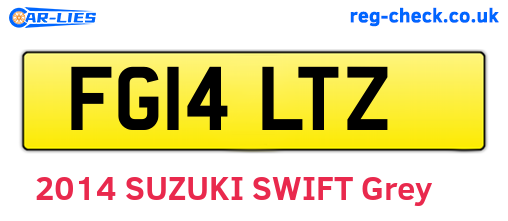 FG14LTZ are the vehicle registration plates.
