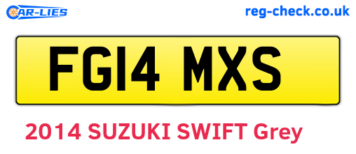 FG14MXS are the vehicle registration plates.