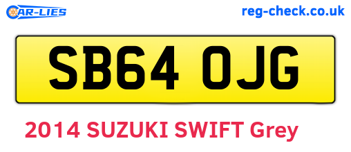 SB64OJG are the vehicle registration plates.