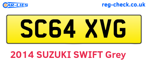 SC64XVG are the vehicle registration plates.