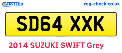 SD64XXK are the vehicle registration plates.