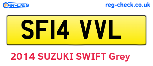 SF14VVL are the vehicle registration plates.