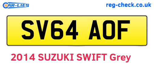 SV64AOF are the vehicle registration plates.