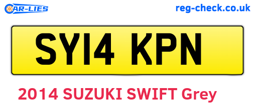 SY14KPN are the vehicle registration plates.