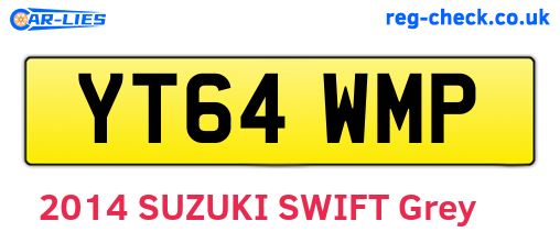 YT64WMP are the vehicle registration plates.