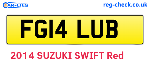 FG14LUB are the vehicle registration plates.