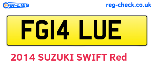 FG14LUE are the vehicle registration plates.