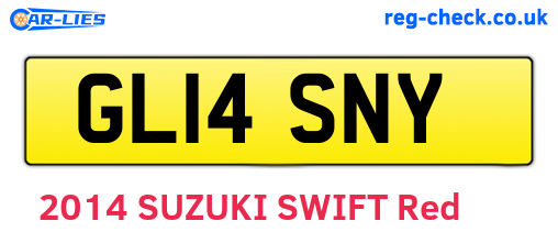GL14SNY are the vehicle registration plates.