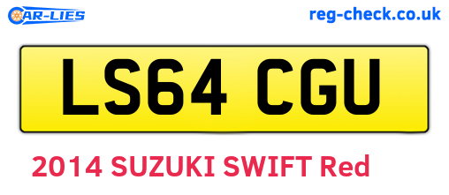 LS64CGU are the vehicle registration plates.