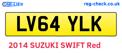 LV64YLK are the vehicle registration plates.