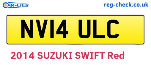 NV14ULC are the vehicle registration plates.