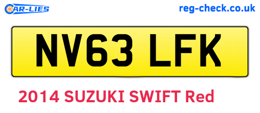 NV63LFK are the vehicle registration plates.