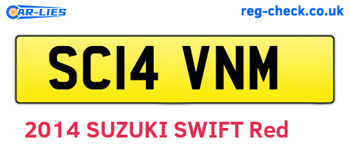 SC14VNM are the vehicle registration plates.
