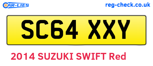 SC64XXY are the vehicle registration plates.