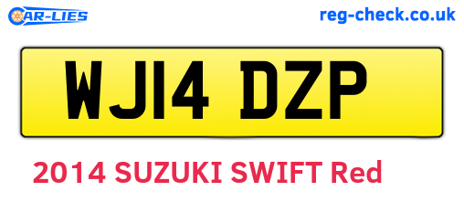 WJ14DZP are the vehicle registration plates.