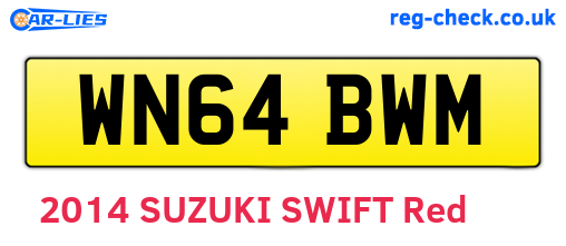 WN64BWM are the vehicle registration plates.
