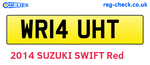 WR14UHT are the vehicle registration plates.
