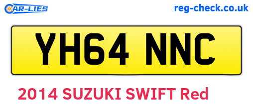 YH64NNC are the vehicle registration plates.