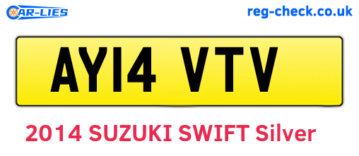 AY14VTV are the vehicle registration plates.