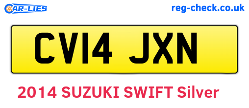CV14JXN are the vehicle registration plates.
