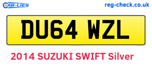 DU64WZL are the vehicle registration plates.