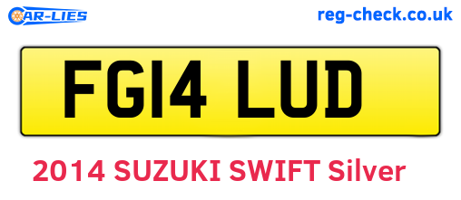 FG14LUD are the vehicle registration plates.