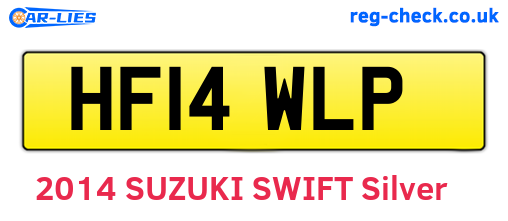 HF14WLP are the vehicle registration plates.