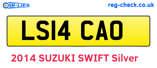 LS14CAO are the vehicle registration plates.
