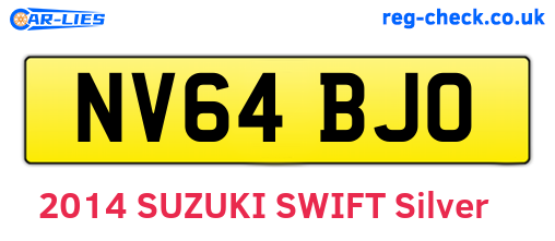 NV64BJO are the vehicle registration plates.