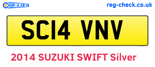 SC14VNV are the vehicle registration plates.